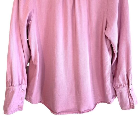 J Crew Point Sur Pastel Pink Shacket Top Lyocell Cotton Blend - Picture 9 of 11